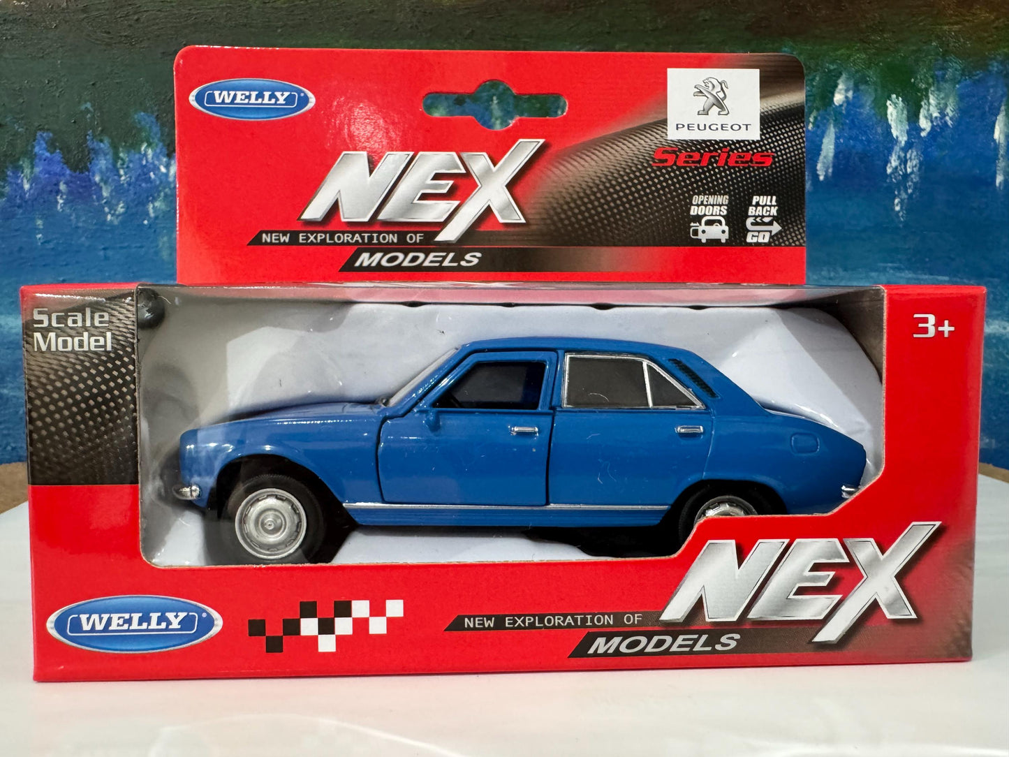 Personalized Name Plate 1975 Peugeot 504 Diecast Car | Vintage Collectible Gift for Dad Mom Uncle | Custom Classic Car Model Boxed