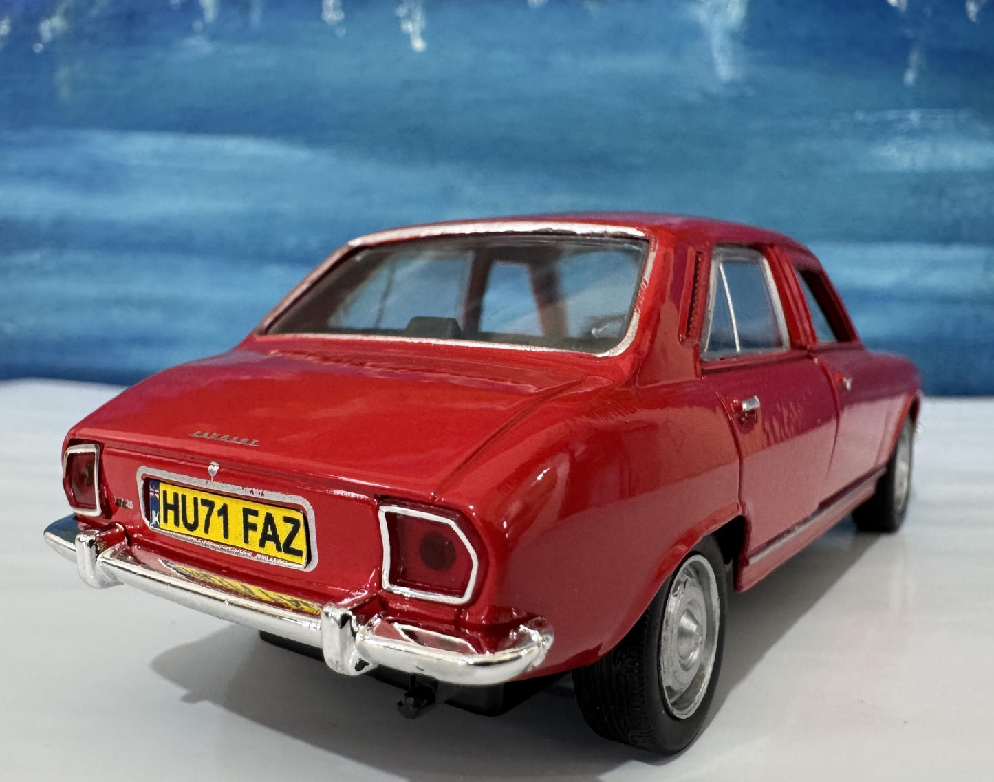Custom 1975 Peugeot 504 Diecast Car with Personalized Name Plate | Vintage Classic Model Gift for Dad Mom Uncle | Boxed Collectible