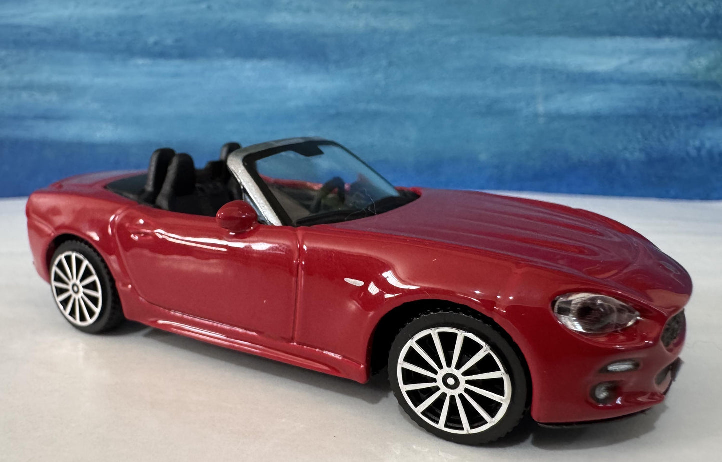 Fiat Spyder Toy Car 1:43 Scale, Personalized Plates, Gift for Boy Girl Dad Mom Uncle Grandad Brother, Birthday or Christmas Present – Boxed
