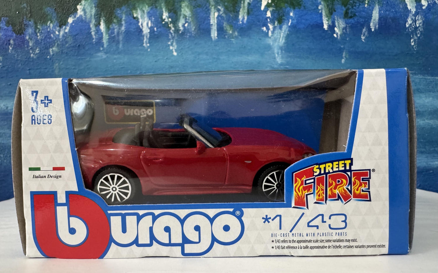 Fiat Spyder Toy Car 1:43 Scale, Personalized Plates, Gift for Boy Girl Dad Mom Uncle Grandad Brother, Birthday or Christmas Present – Boxed