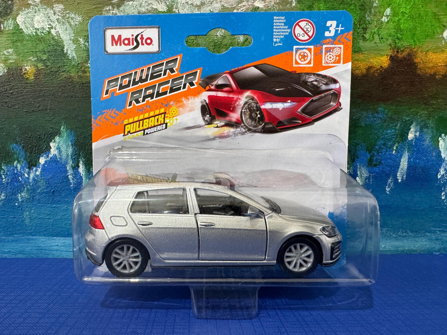 PERSONALISED PLATES name VW Polo Golf Gti Toy Car Model boy girl dad mom uncle grandad brother Birthday gift Boxed Large 1:36 scale