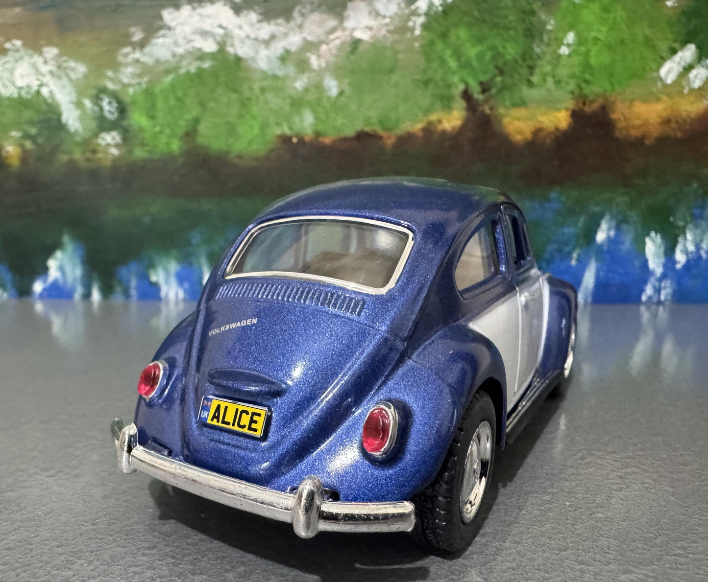 Personalised VW Volkswagen Beetle Toy Car, 1:43 Scale Model–Gift for Boy, Girl, Dad, Mom, Grandad, Birthday - Easter gift, Boxed