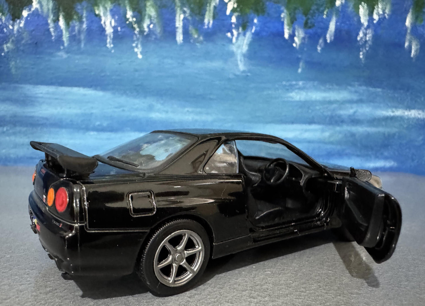 Personalized Nissan GTR R34 V-Spec II Diecast Model Car: Custom Name Plate