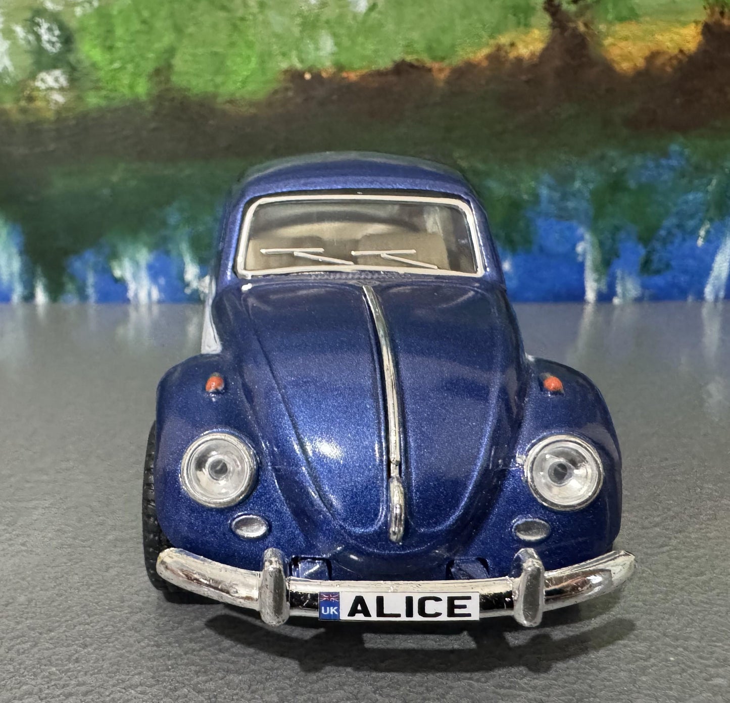 Personalised VW Volkswagen Beetle Toy Car, 1:43 Scale Model–Gift for Boy, Girl, Dad, Mom, Grandad, Birthday - Easter gift, Boxed