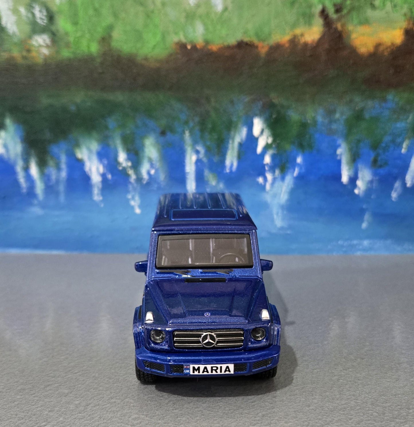 Mercedes G-Class Pearl Blue 1:38 Diecast SUV – Official Maisto Model with Personalized Name Plate | Boxed Gift for Dad, Kids, Collectors