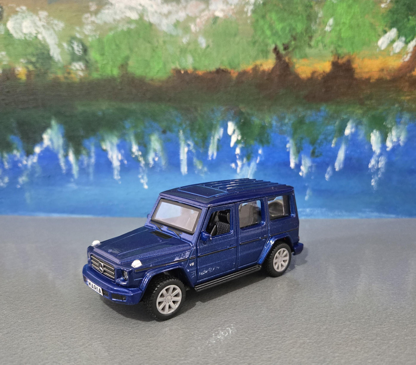 Mercedes G-Class Pearl Blue 1:38 Diecast SUV – Official Maisto Model with Personalized Name Plate | Boxed Gift for Dad, Kids, Collectors