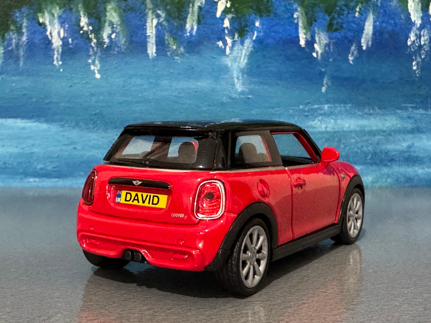 Personalised Name Plate Mini Cooper S HATCH– 1:38 Scale Diecast Model Car TOY | Custom Mini Collectible Gift for Dad, Husband, Boyfriend