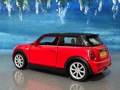 Personalised Name Plate Mini Cooper S HATCH– 1:38 Scale Diecast Model Car TOY | Custom Mini Collectible Gift for Dad, Husband, Boyfriend