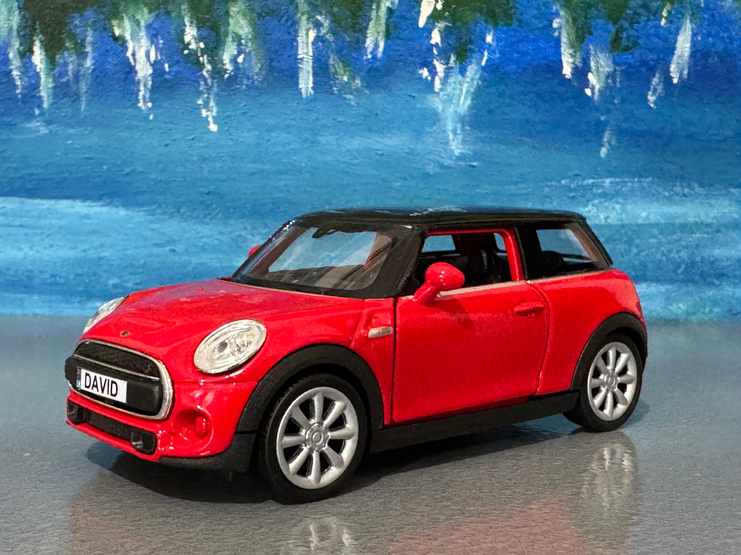 Personalised Name Plate Mini Cooper S HATCH– 1:38 Scale Diecast Model Car TOY | Custom Mini Collectible Gift for Dad, Husband, Boyfriend