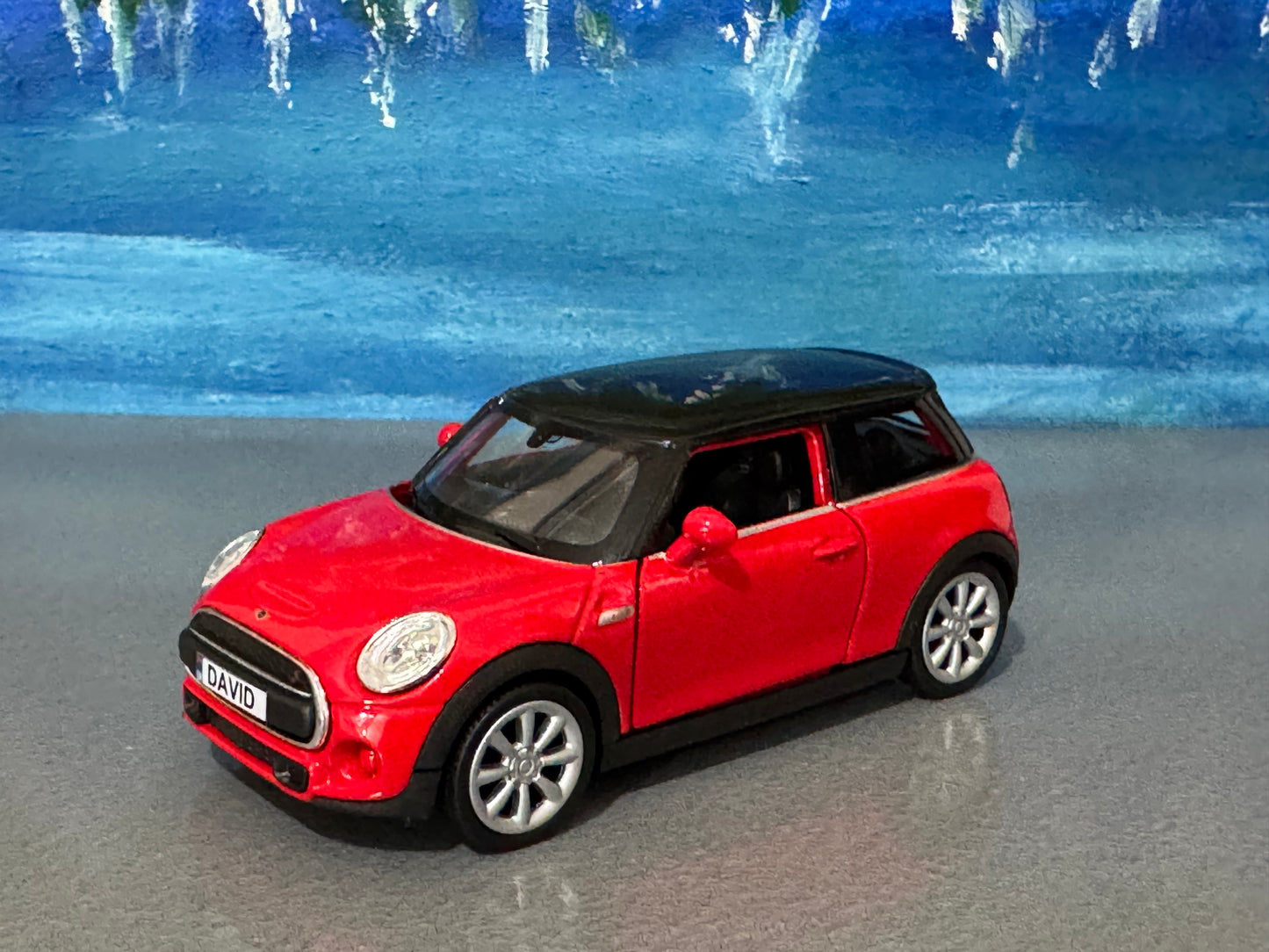 Personalised Name Plate Mini Cooper S HATCH– 1:38 Scale Diecast Model Car TOY | Custom Mini Collectible Gift for Dad, Husband, Boyfriend