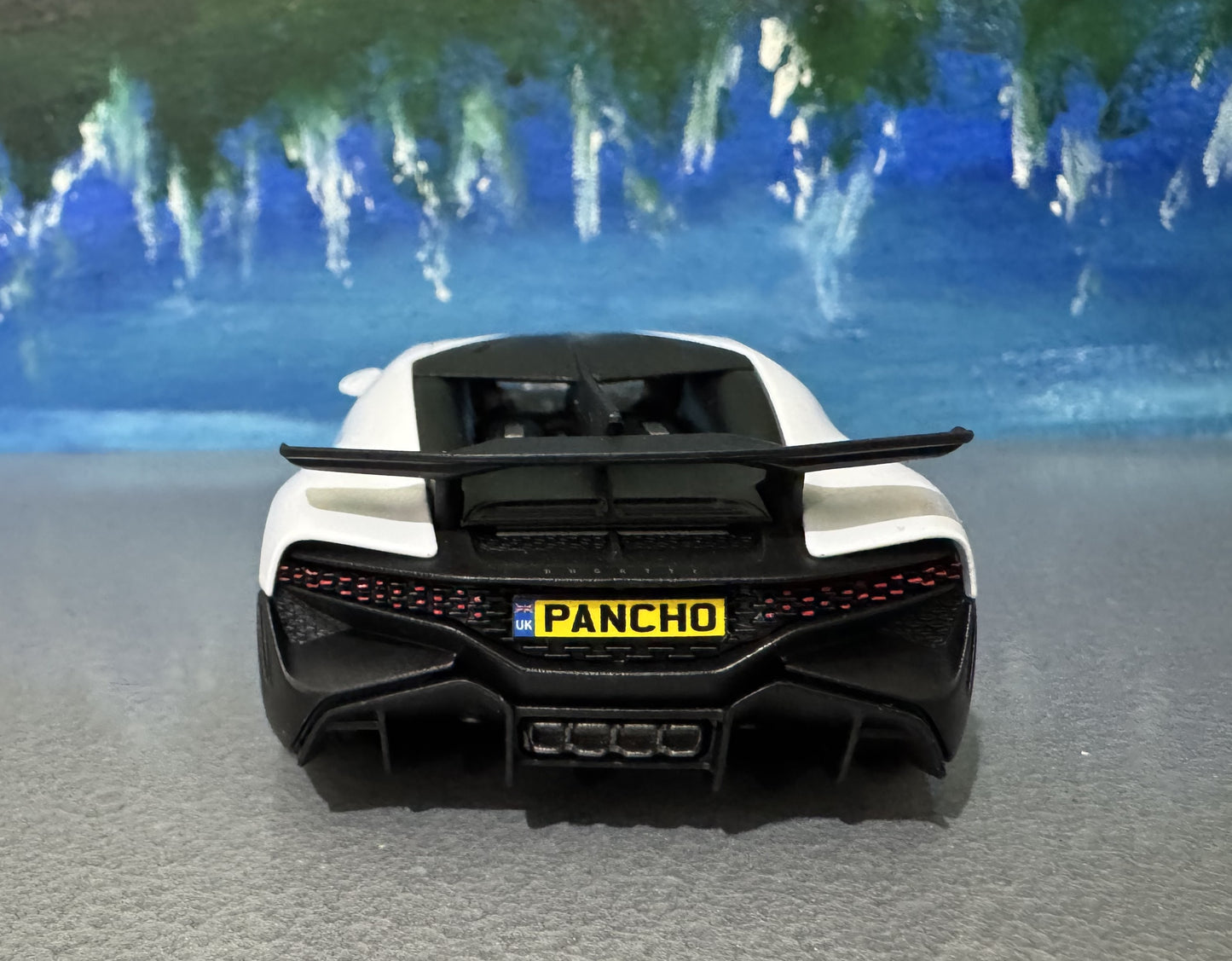 PERSONALIZED NAME Licensed Bugatti Divo 1:36 Diecast Car Model – White/Black – Collectible Toy Gift for Kids, Boys, Girls – Gift Sleeve