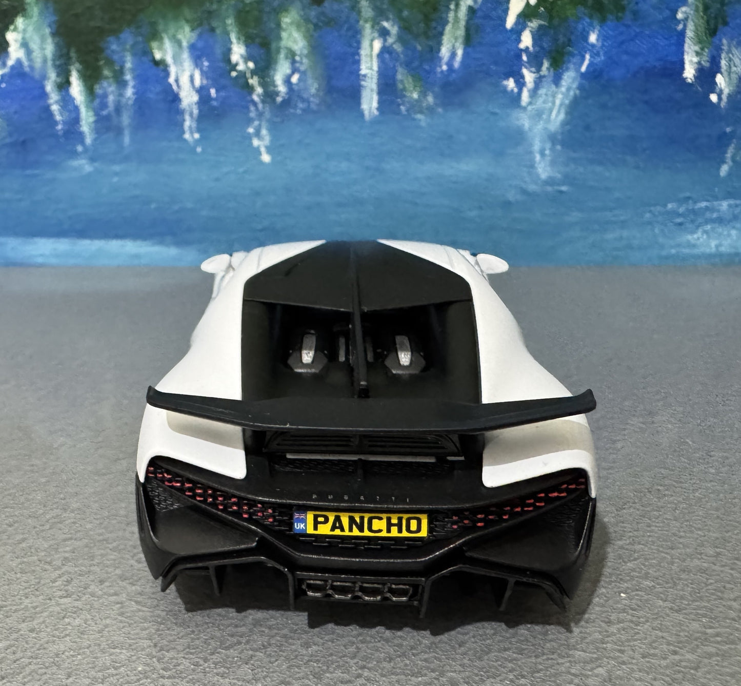 PERSONALIZED NAME Licensed Bugatti Divo 1:36 Diecast Car Model – White/Black – Collectible Toy Gift for Kids, Boys, Girls – Gift Sleeve