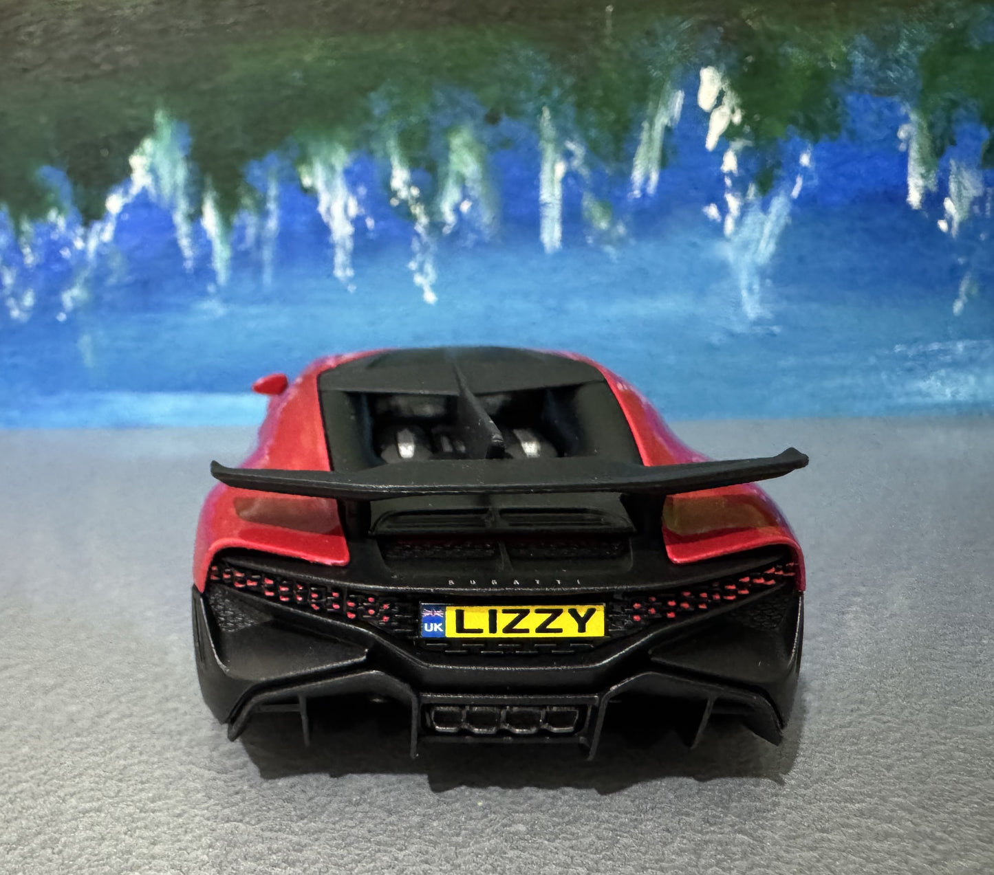 Licensed Bugatti Divo 1:36 Diecast Car Model – Red/Black – Custom Name Plate – Collectible Toy Gift for Kids, Boys, Girls – Gift Sleeve