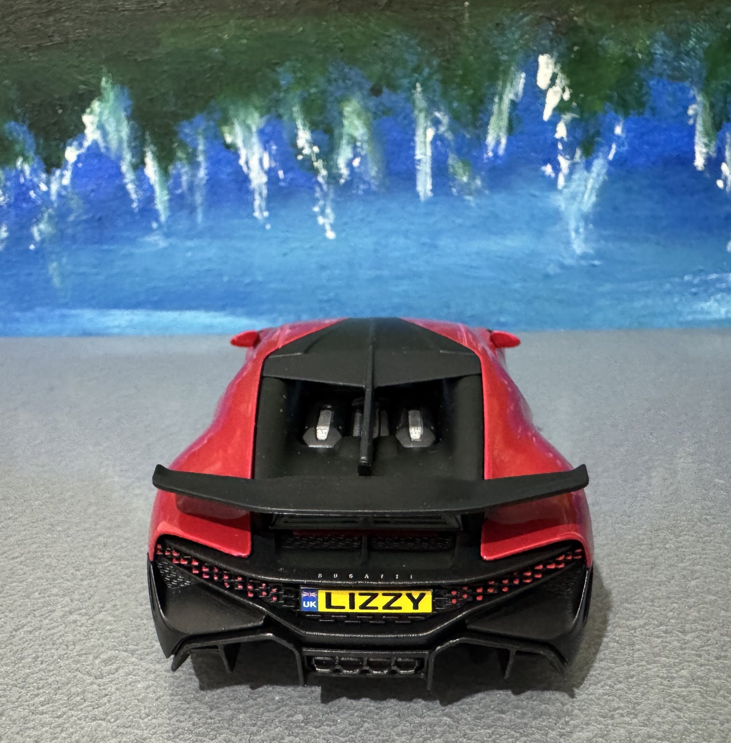 Licensed Bugatti Divo 1:36 Diecast Car Model – Red/Black – Custom Name Plate – Collectible Toy Gift for Kids, Boys, Girls – Gift Sleeve