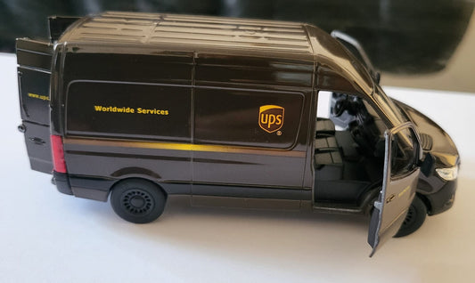 Get Ready to Race KINSMART UPS Sprinter Van Diecast Toy - Gift Sleeve Included - 1:48 Scale Excitement Toy Vehicle gift sleeves