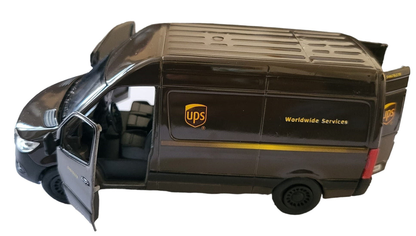 Get Ready to Race KINSMART UPS Sprinter Van Diecast Toy - Gift Sleeve Included - 1:48 Scale Excitement Toy Vehicle gift sleeves