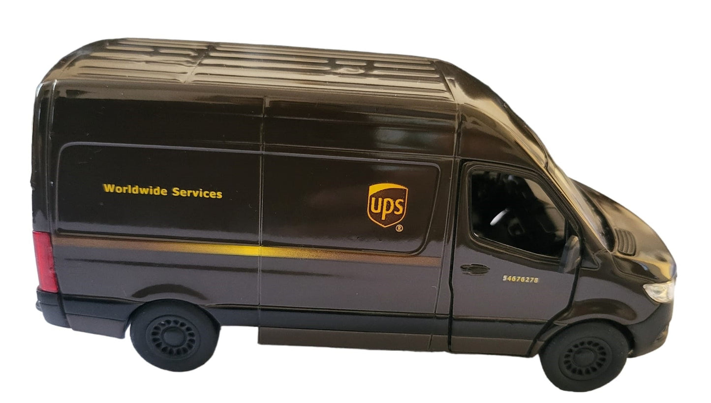 Get Ready to Race KINSMART UPS Sprinter Van Diecast Toy - Gift Sleeve Included - 1:48 Scale Excitement Toy Vehicle gift sleeves