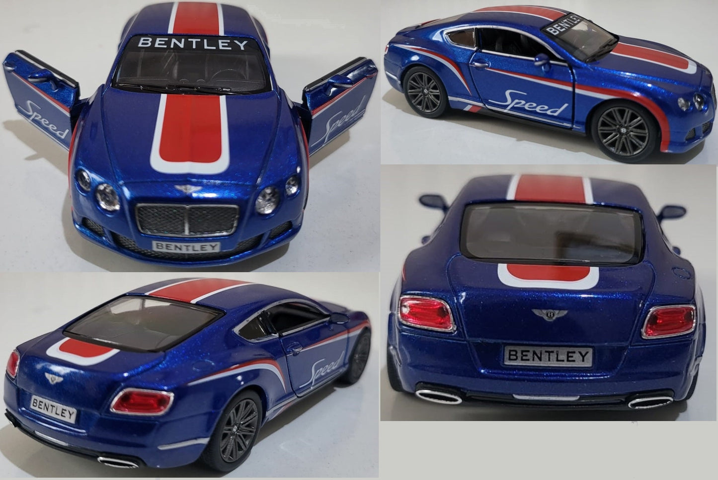2012 Bentley Continental GT Speed 1:38 Diecast Model - Opening Doors Metal Car - Collectible Gift for Men, Dad, Boys - Gift Sleeve included