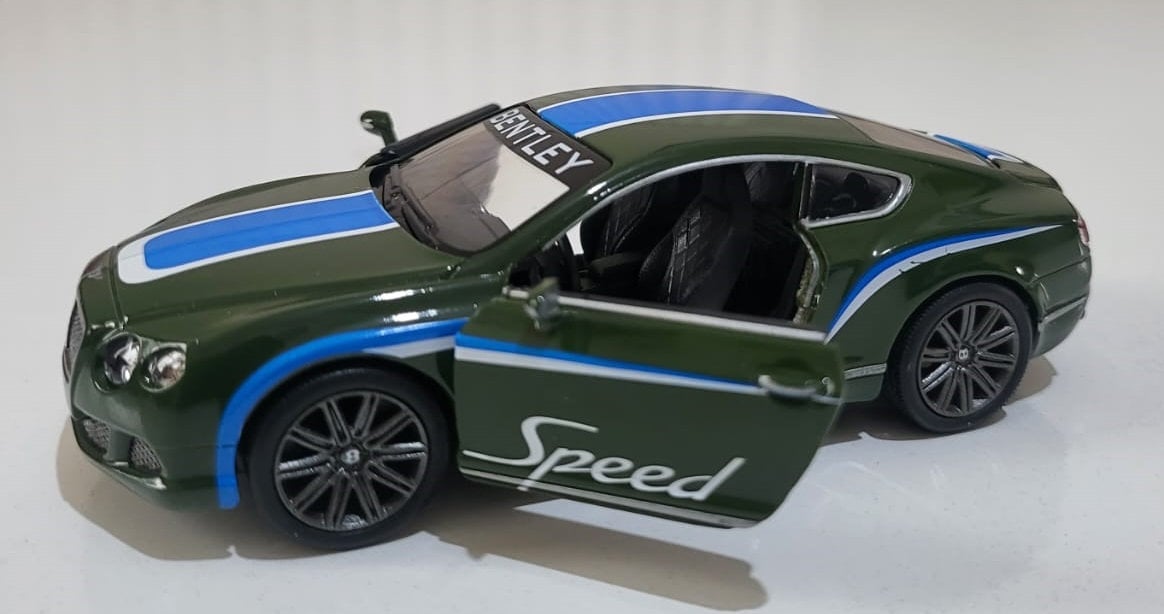 Diecast Metal Car - 2012 Bentley Continental GT Speed 1:38 Scale - Opening Doors - Collectible Gift for Men/Women - Dad Boy Girl Gift Sleeve