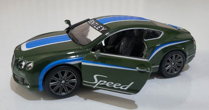 Diecast Metal Car - 2012 Bentley Continental GT Speed 1:38 Scale - Opening Doors - Collectible Gift for Men/Women - Dad Boy Girl Gift Sleeve