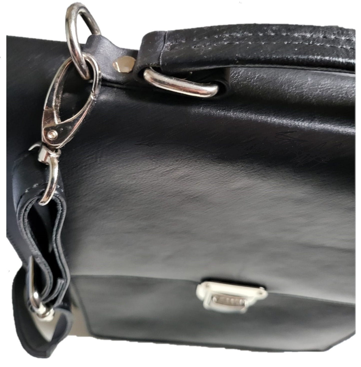 Premium Leather Messenger Bag - Black Unisex Shoulder Bag for Men & Women | Spacious Work/Travel Bag | Versatile Laptop Briefcase