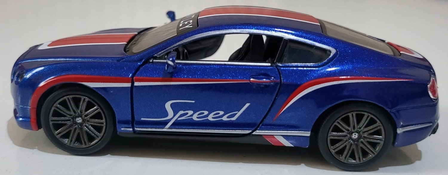 2012 Bentley Continental GT Speed 1:38 Diecast Model - Opening Doors Metal Car - Collectible Gift for Men, Dad, Boys - Gift Sleeve included