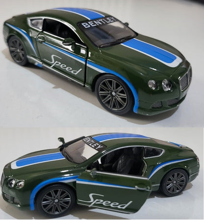 Diecast Metal Car - 2012 Bentley Continental GT Speed 1:38 Scale - Opening Doors - Collectible Gift for Men/Women - Dad Boy Girl Gift Sleeve