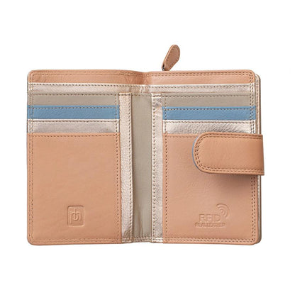 Prime Hide Genuine Leather Purse – London Metallic Clutch (8081) – Women's Premium Wallet, Gift Boxed, RFID Blocking, Evening Bag Boxed