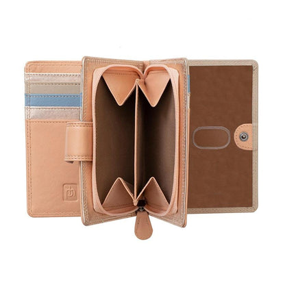 Prime Hide Genuine Leather Purse – London Metallic Clutch (8081) – Women's Premium Wallet, Gift Boxed, RFID Blocking, Evening Bag Boxed