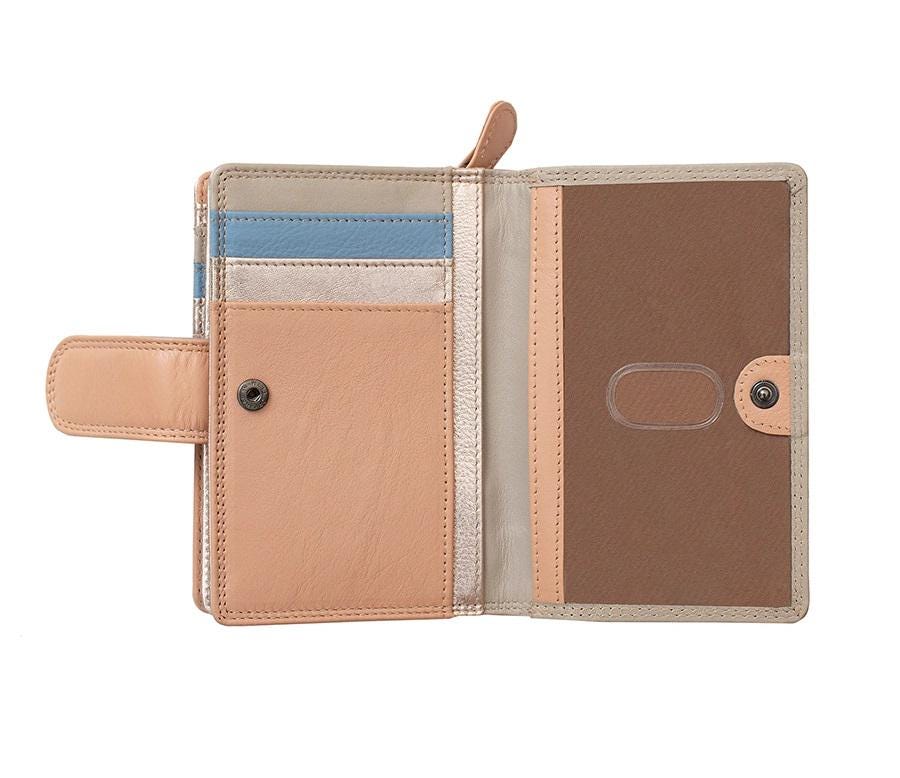 Prime Hide Genuine Leather Purse – London Metallic Clutch (8081) – Women's Premium Wallet, Gift Boxed, RFID Blocking, Evening Bag Boxed