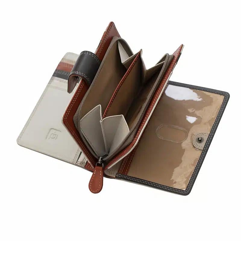 Prime Hide Genuine Leather Purse – London Metallic Clutch (8081) – Women's Premium Wallet, Gift Boxed, RFID Blocking, Evening Bag Boxed
