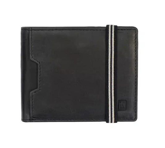 Prime Hide Premium Leather Bifold Wallet – Columbia Style (Black, Mustard) – RFID Blocking, Gift Boxed, Men's Slim Wallet 1807 Boxed