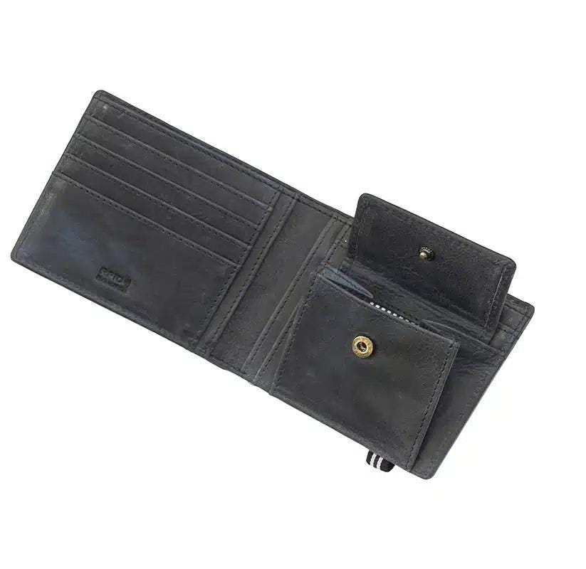 Prime Hide Premium Leather Bifold Wallet – Columbia Style (Black, Mustard) – RFID Blocking, Gift Boxed, Men's Slim Wallet 1807 Boxed