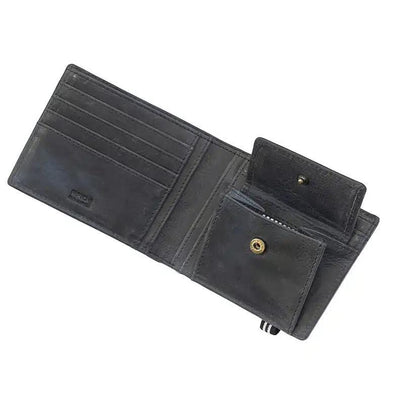 Prime Hide Premium Leather Bifold Wallet – Columbia Style (Black, Mustard) – RFID Blocking, Gift Boxed, Men's Slim Wallet 1807 Boxed