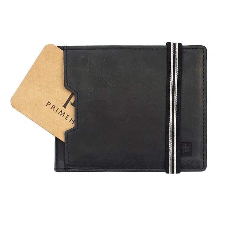 Prime Hide Premium Leather Bifold Wallet – Columbia Style (Black, Mustard) – RFID Blocking, Gift Boxed, Men's Slim Wallet 1807 Boxed