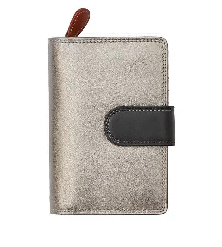 Prime Hide Genuine Leather Purse – London Metallic Clutch (8081) – Women's Premium Wallet, Gift Boxed, RFID Blocking, Evening Bag Boxed