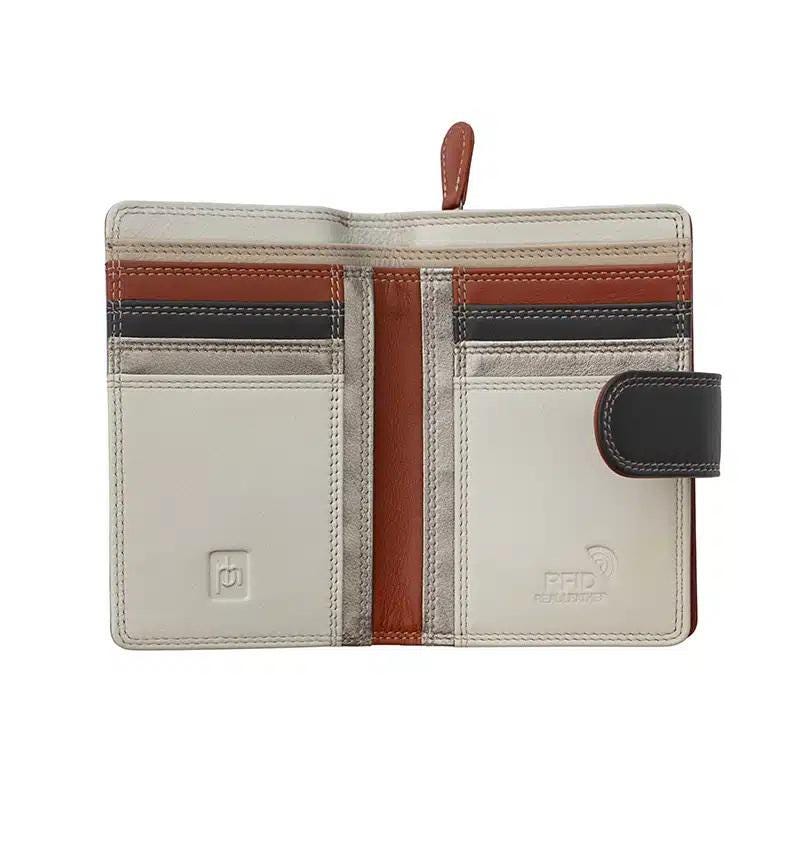 Prime Hide Genuine Leather Purse – London Metallic Clutch (8081) – Women's Premium Wallet, Gift Boxed, RFID Blocking, Evening Bag Boxed