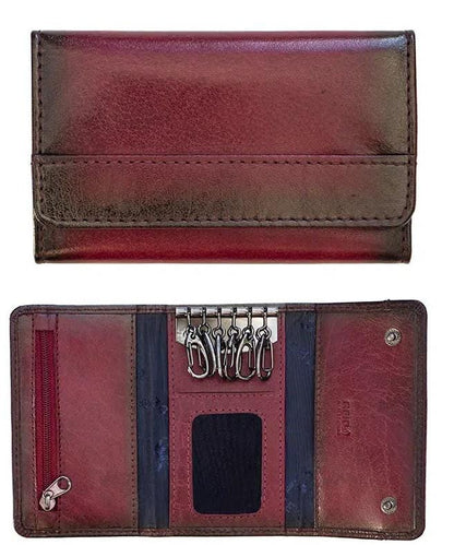 Prime Hide Leather Carlton Leather Key Wallet 6 Hooks, coin Zip, ID window Boxed very sturdy