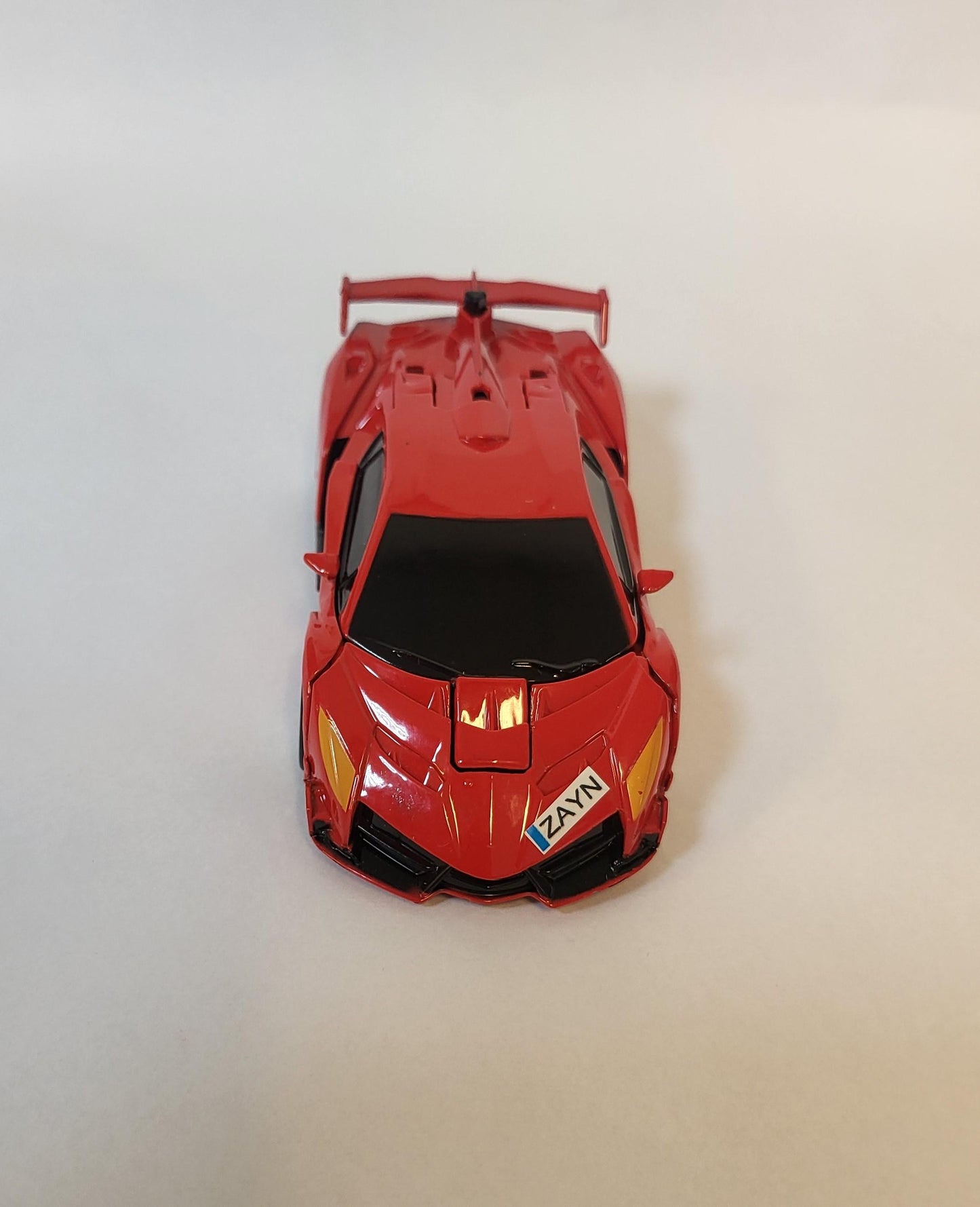Metal Lamborghini Robot Car Toy 1:32, Pull Back, PERSONALIZED PLATES Model Toy Car boy dad birthday gift sleeve