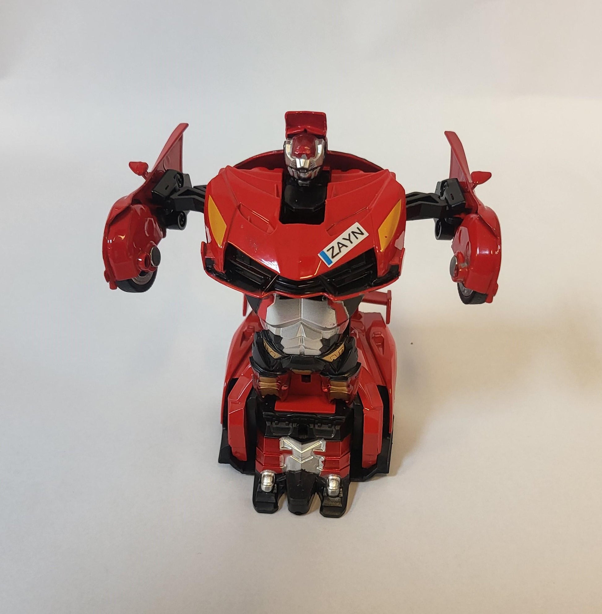 Metal Lamborghini Robot Car Toy 1:32, Pull Back, PERSONALIZED PLATES Model Toy Car boy dad birthday gift sleeve