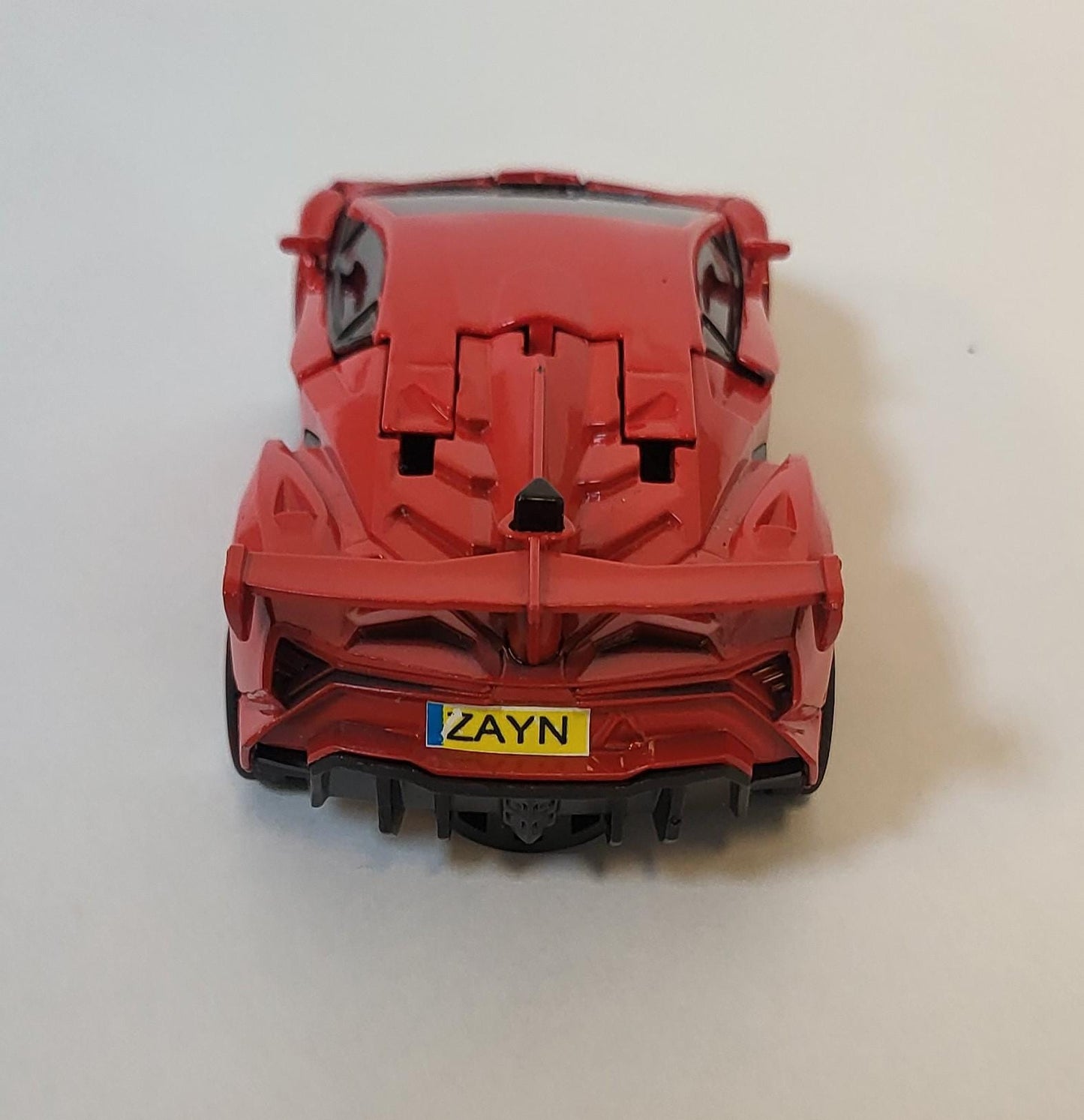 Metal Lamborghini Robot Car Toy 1:32, Pull Back, PERSONALIZED PLATES Model Toy Car boy dad birthday gift sleeve
