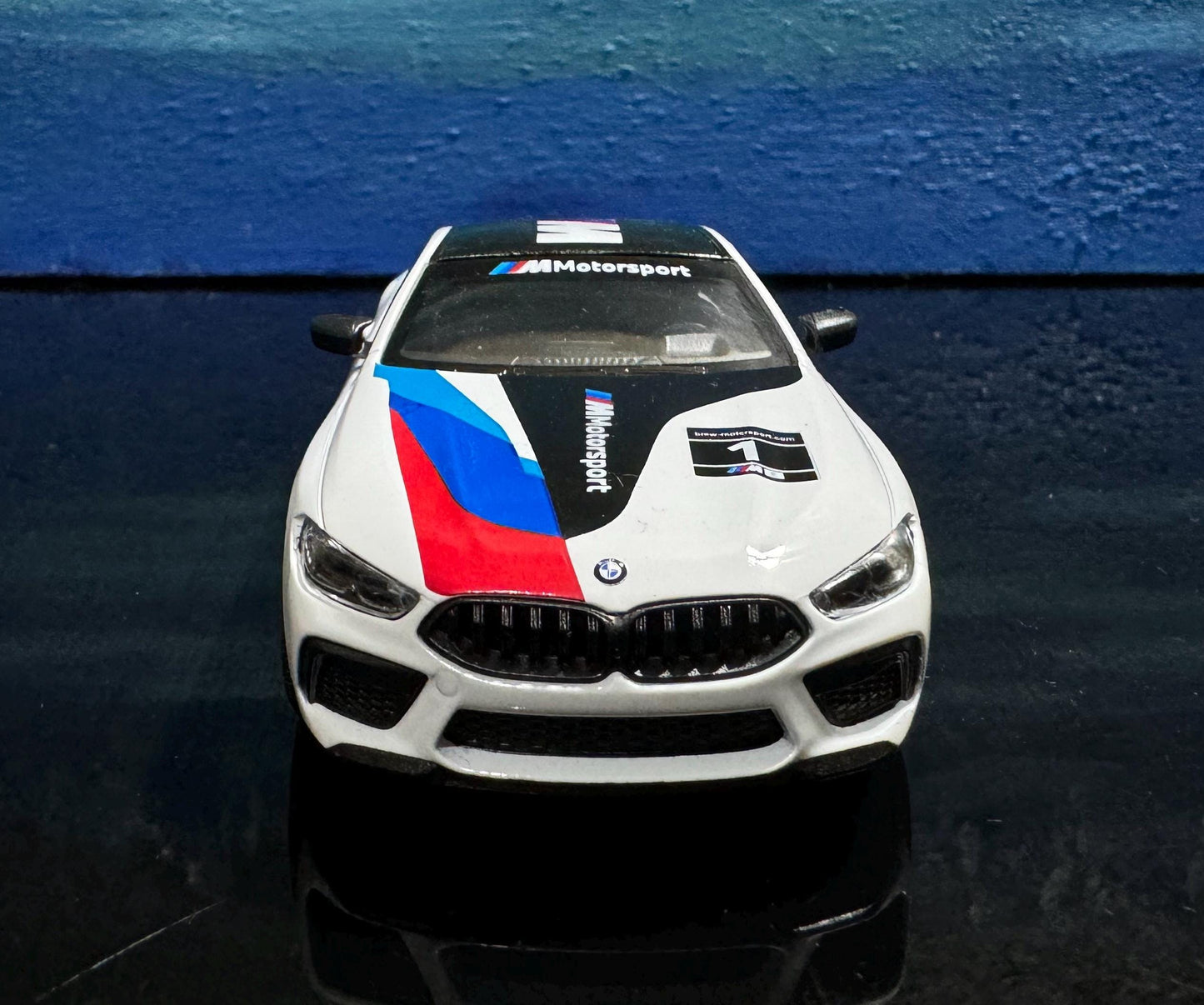 BMW M8 Competition Coupe Diecast Model Car 1:38 Scale – Pull Back, Black/White, Collectible Gift for Mom, Father's Day, Display Gift Sleeves