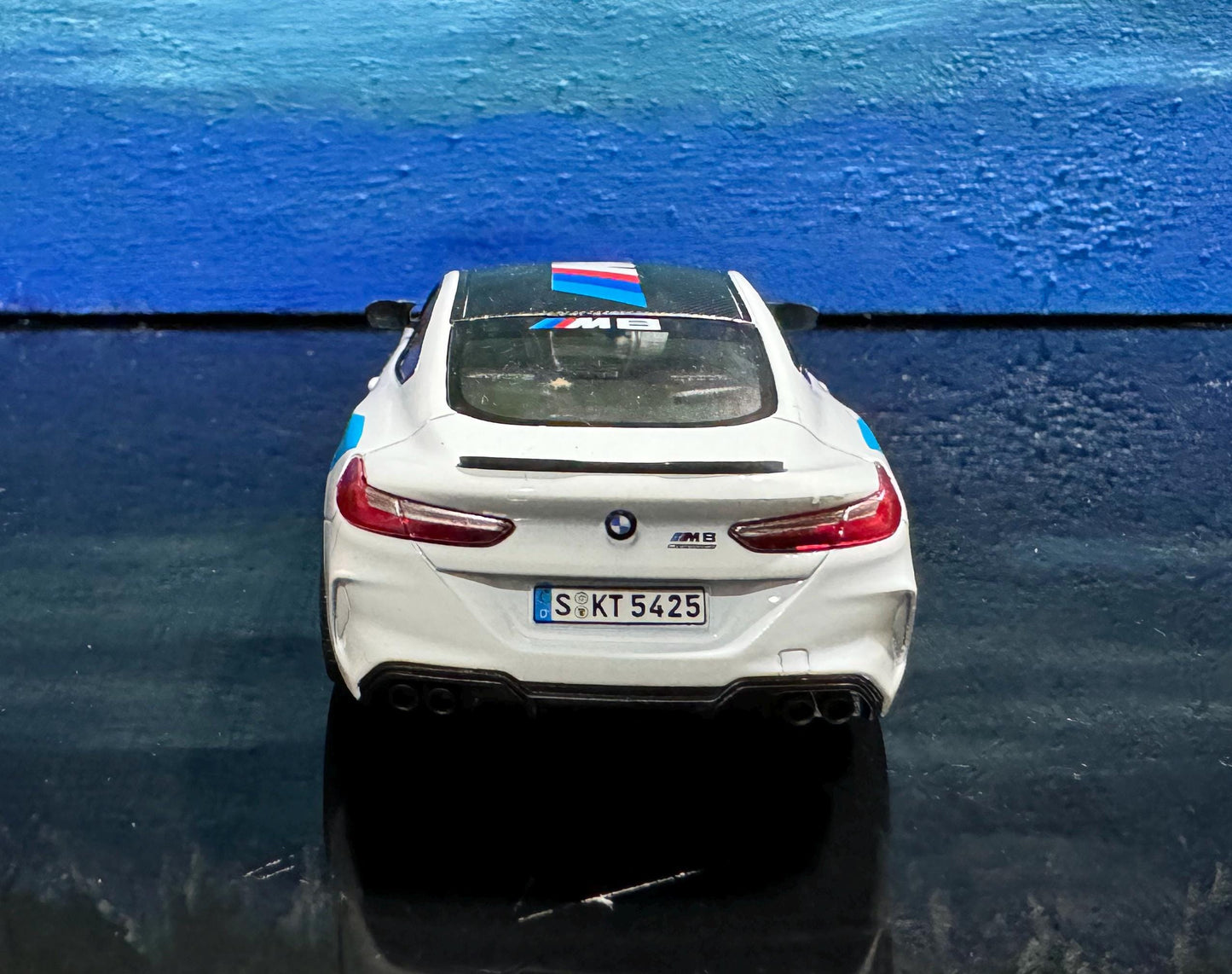 BMW M8 Competition Coupe Diecast Model Car 1:38 Scale – Pull Back, Black/White, Collectible Gift for Mom, Father's Day, Display Gift Sleeves