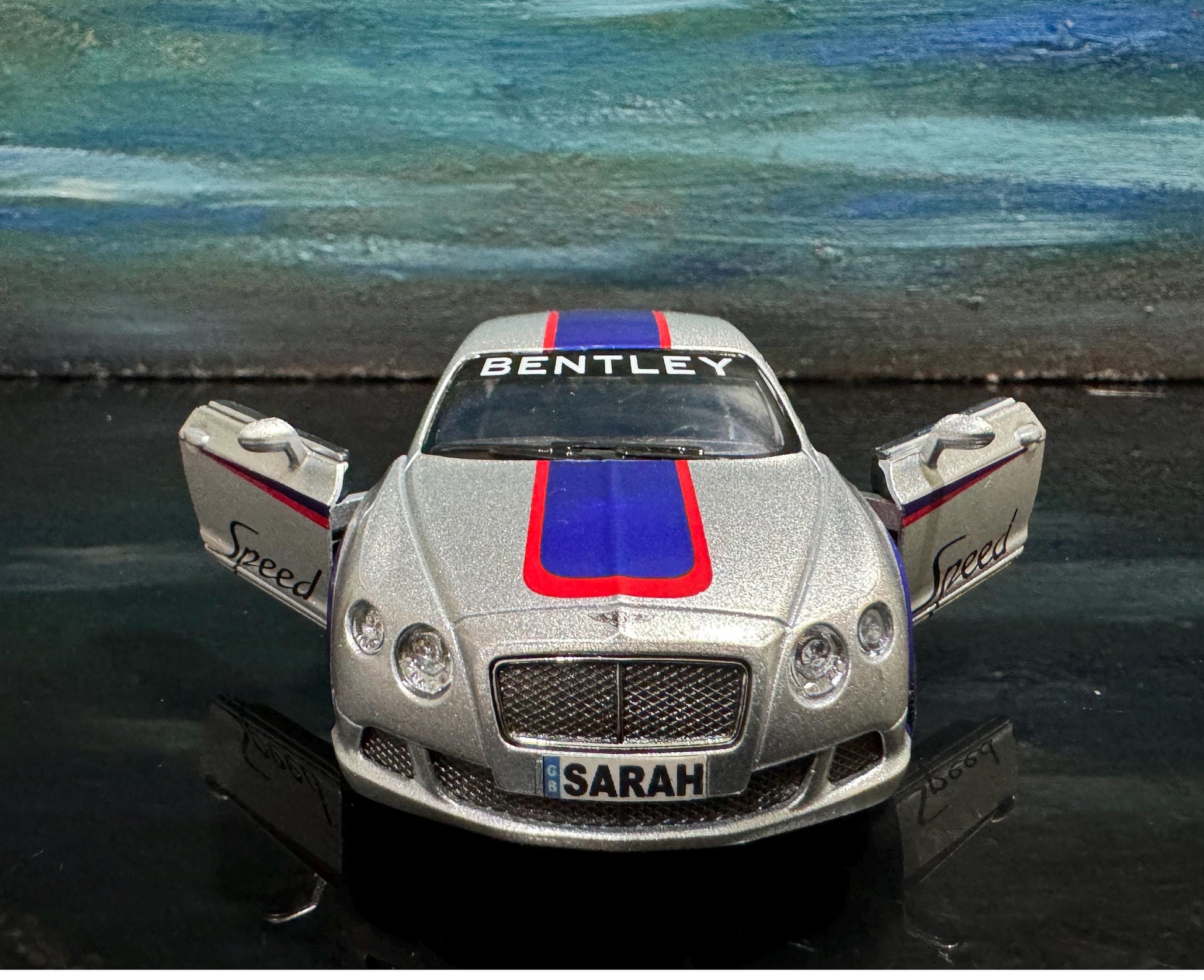 Personalized Bentley GT Speed 2012 Diecast Car 1/38 Collectible Gift for Dad, Boys, girls, Uncle Birthday, Anniversary, Cake Topper, Sleeve
