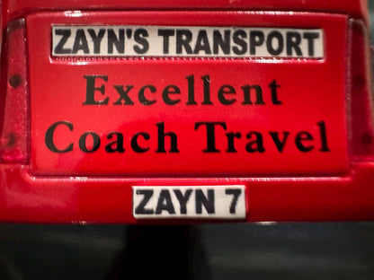 Personalized Name Coach Bus Diecast Toy - Custom Gift for Boy Girl Dad Mom - Birthday Christmas Present - Gift Sleeves - 4 colours to choose
