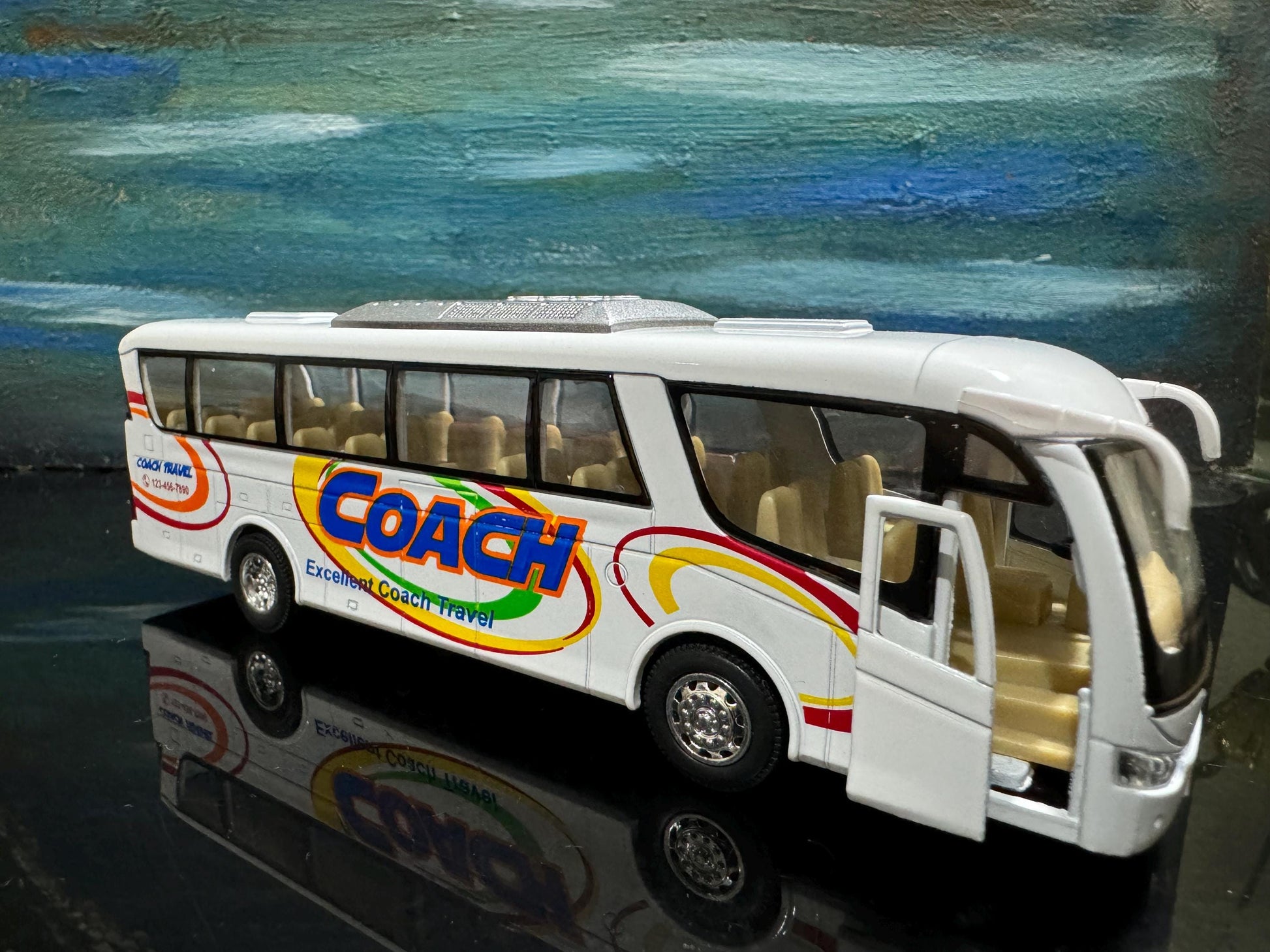 Personalized Name Coach Bus Diecast Toy - Custom Gift for Boy Girl Dad Mom - Birthday Christmas Present - Gift Sleeves - 4 colours to choose