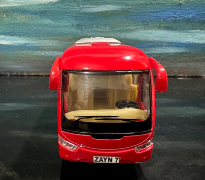 Personalized Name Coach Bus Diecast Toy - Custom Gift for Boy Girl Dad Mom - Birthday Christmas Present - Gift Sleeves - 4 colours to choose