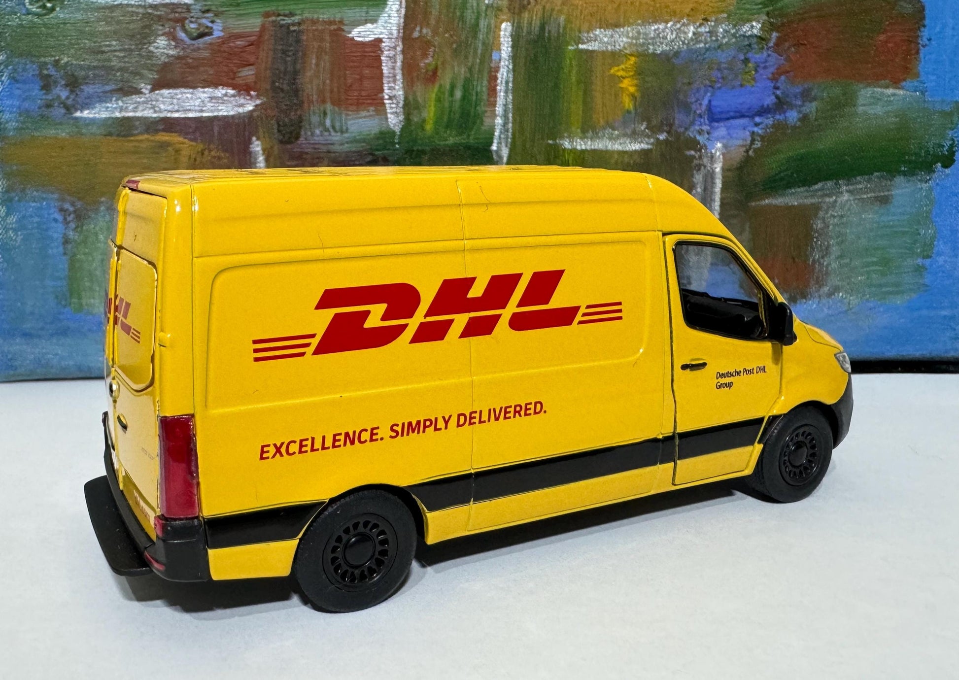 PERSONALISED NAME sprinter Van Mercedes DHL, toy car & van Model boy girl dad mom grandad brother birthday Christmas New birthday gift