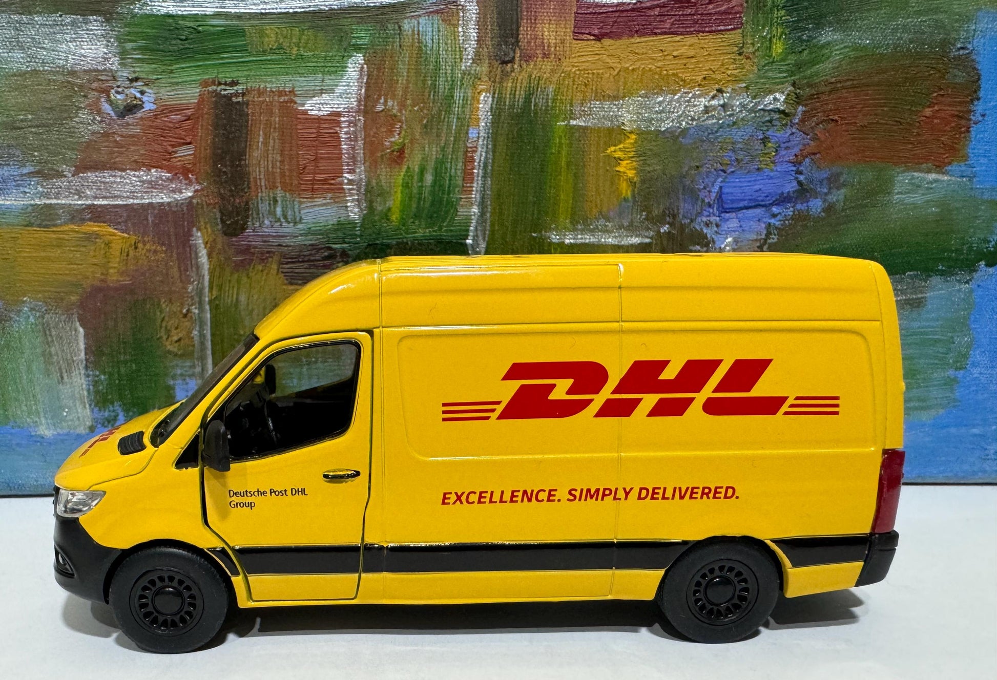 PERSONALISED NAME sprinter Van Mercedes DHL, toy car & van Model boy girl dad mom grandad brother birthday Christmas New birthday gift
