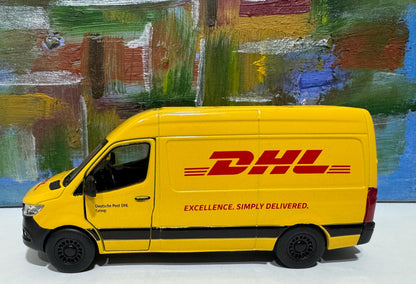 PERSONALISED NAME sprinter Van Mercedes DHL, toy car & van Model boy girl dad mom grandad brother birthday Christmas New birthday gift